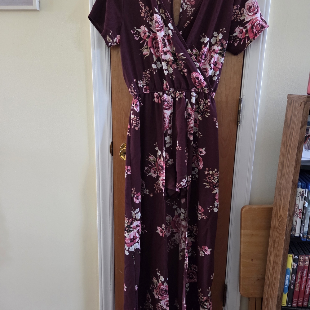 Floral Dress High Low With Shorts Size Medium